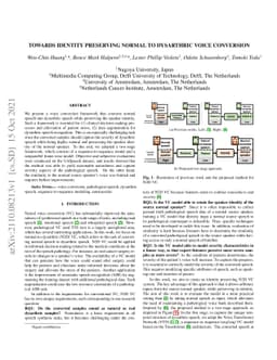 Towards Identity Preserving Normal to Dysarthric Voice Conversion