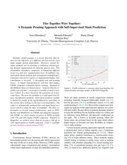 Fire Together Wire Together: A Dynamic Pruning Approach with
  Self-Supervised Mask Prediction