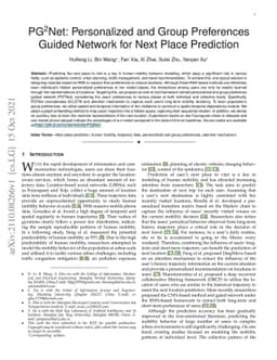 PG$^2$Net: Personalized and Group Preferences Guided Network for Next
  Place Prediction