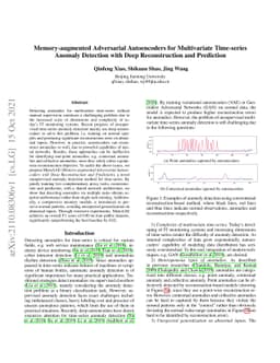 Memory-augmented Adversarial Autoencoders for Multivariate Time-series
  Anomaly Detection with Deep Reconstruction and Prediction