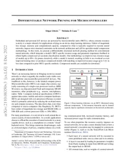 Differentiable Network Pruning for Microcontrollers