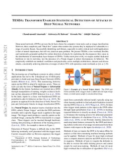 TESDA: Transform Enabled Statistical Detection of Attacks in Deep Neural
  Networks