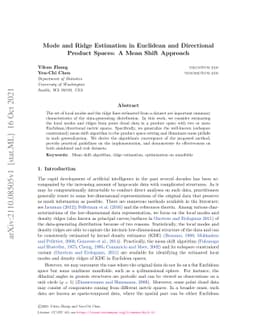 Mode and Ridge Estimation in Euclidean and Directional Product Spaces: A Mean Shift Approach