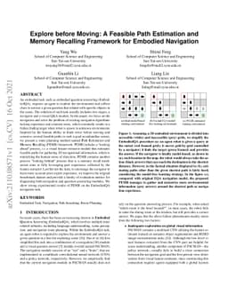Explore before Moving: A Feasible Path Estimation and Memory Recalling
  Framework for Embodied Navigation