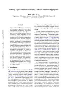 LSA: Modeling Aspect Sentiment Coherency via Local Sentiment Aggregation