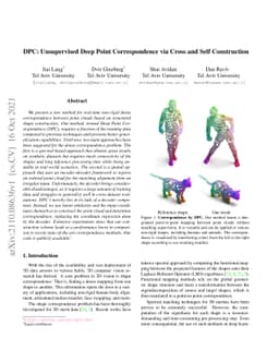 DPC: Unsupervised Deep Point Correspondence via Cross and Self
  Construction