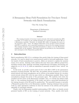 A Riemannian Mean Field Formulation for Two-layer Neural Networks with
  Batch Normalization