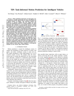 TIP: Task-Informed Motion Prediction for Intelligent Vehicles
