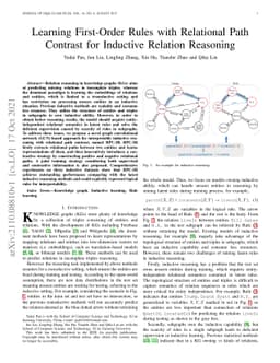 Learning First-Order Rules with Relational Path Contrast for Inductive
  Relation Reasoning