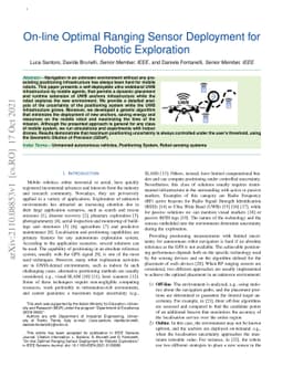 On-line Optimal Ranging Sensor Deployment for Robotic Exploration
