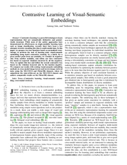 Contrastive Learning of Visual-Semantic Embeddings