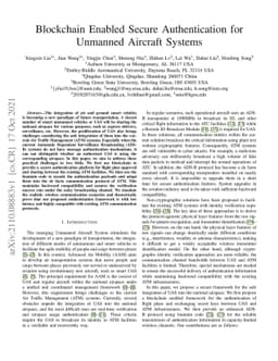 Blockchain Enabled Secure Authentication for Unmanned Aircraft Systems