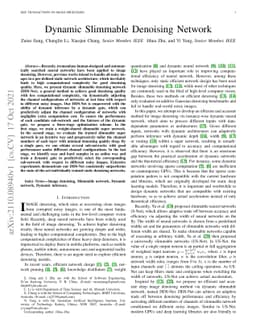 Dynamic Slimmable Denoising Network