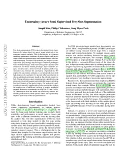 Uncertainty-Aware Semi-Supervised Few Shot Segmentation