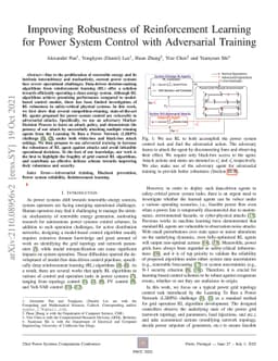 Improving Robustness of Reinforcement Learning for Power System Control
  with Adversarial Training