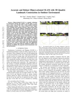 Accurate and Robust Object-oriented SLAM with 3D Quadric Landmark
  Construction in Outdoor Environment