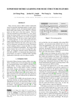 Supervised Metric Learning for Music Structure Features