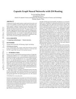 Capsule Graph Neural Networks with EM Routing