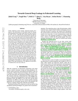 Towards General Deep Leakage in Federated Learning
