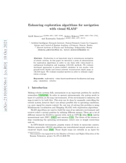 Enhancing exploration algorithms for navigation with visual SLAM