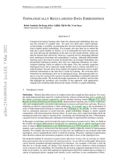 Topologically Regularized Data Embeddings
