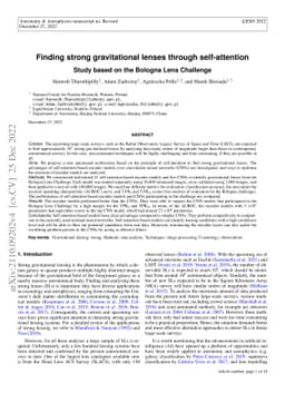 Finding Strong Gravitational Lenses Through Self-Attention