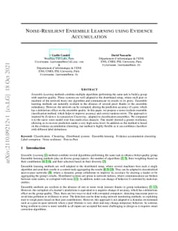 Noise-Resilient Ensemble Learning using Evidence Accumulation Clustering