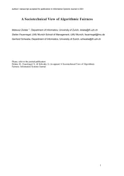 A Sociotechnical View of Algorithmic Fairness