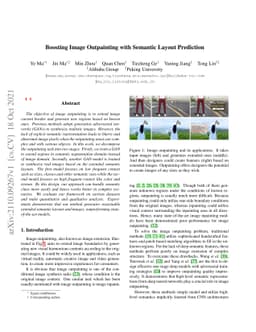 Boosting Image Outpainting with Semantic Layout Prediction