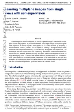 Learning multiplane images from single views with self-supervision