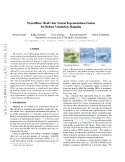 NeuralBlox: Real-Time Neural Representation Fusion for Robust Volumetric
  Mapping