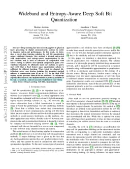 Wideband and Entropy-Aware Deep Soft Bit Quantization