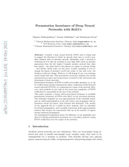 Permutation Invariance of Deep Neural Networks with ReLUs