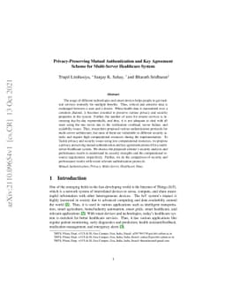 Privacy-Preserving Mutual Authentication and Key Agreement Scheme for
  Multi-Server Healthcare System