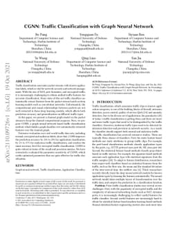CGNN: Traffic Classification with Graph Neural Network