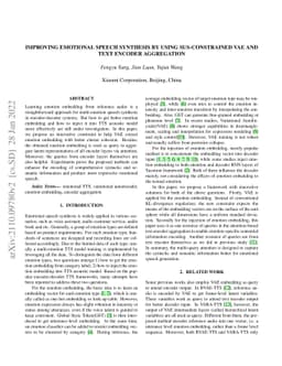 Improving Emotional Speech Synthesis by Using SUS-Constrained VAE and
  Text Encoder Aggregation