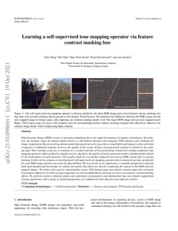 Learning a self-supervised tone mapping operator via feature contrast
  masking loss