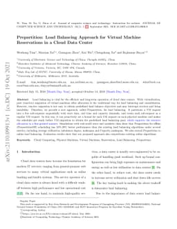 Prepartition: Load Balancing Approach for Virtual Machine Reservations
  in a Cloud Data Center