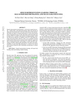 Speech Representation Learning Through Self-supervised Pretraining And
  Multi-task Finetuning