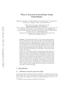 What is Learned in Knowledge Graph Embeddings?