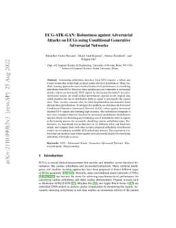 ECG-ATK-GAN: Robustness against Adversarial Attacks on ECGs using
  Conditional Generative Adversarial Networks