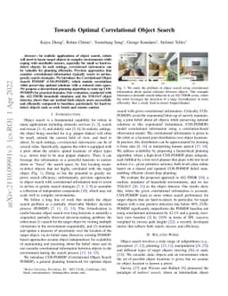Towards Optimal Correlational Object Search