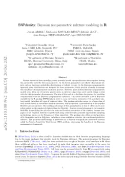 BNPdensity: Bayesian nonparametric mixture modeling in R
