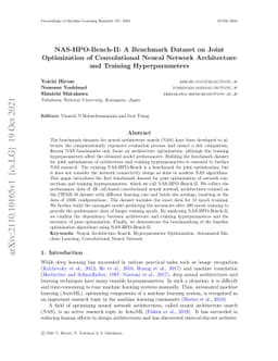 NAS-HPO-Bench-II: A Benchmark Dataset on Joint Optimization of
  Convolutional Neural Network Architecture and Training Hyperparameters