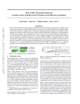 The CoRa Tensor Compiler: Compilation for Ragged Tensors with Minimal
  Padding