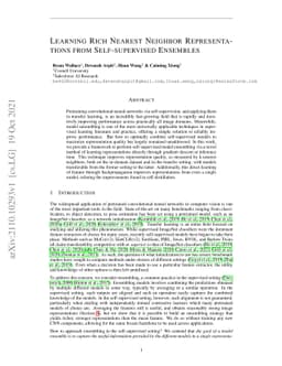 Learning Rich Nearest Neighbor Representations from Self-supervised
  Ensembles