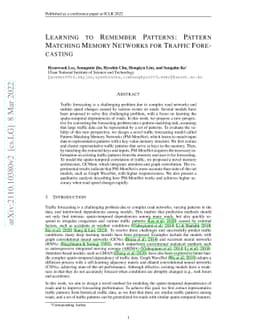 Learning to Remember Patterns: Pattern Matching Memory Networks for
  Traffic Forecasting