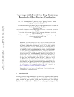 Knowledge-Guided Multiview Deep Curriculum Learning for Elbow Fracture
  Classification