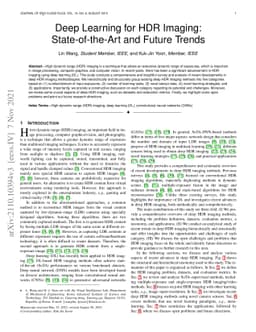Deep Learning for HDR Imaging: State-of-the-Art and Future Trends