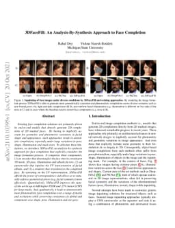 3DFaceFill: An Analysis-By-Synthesis Approach to Face Completion